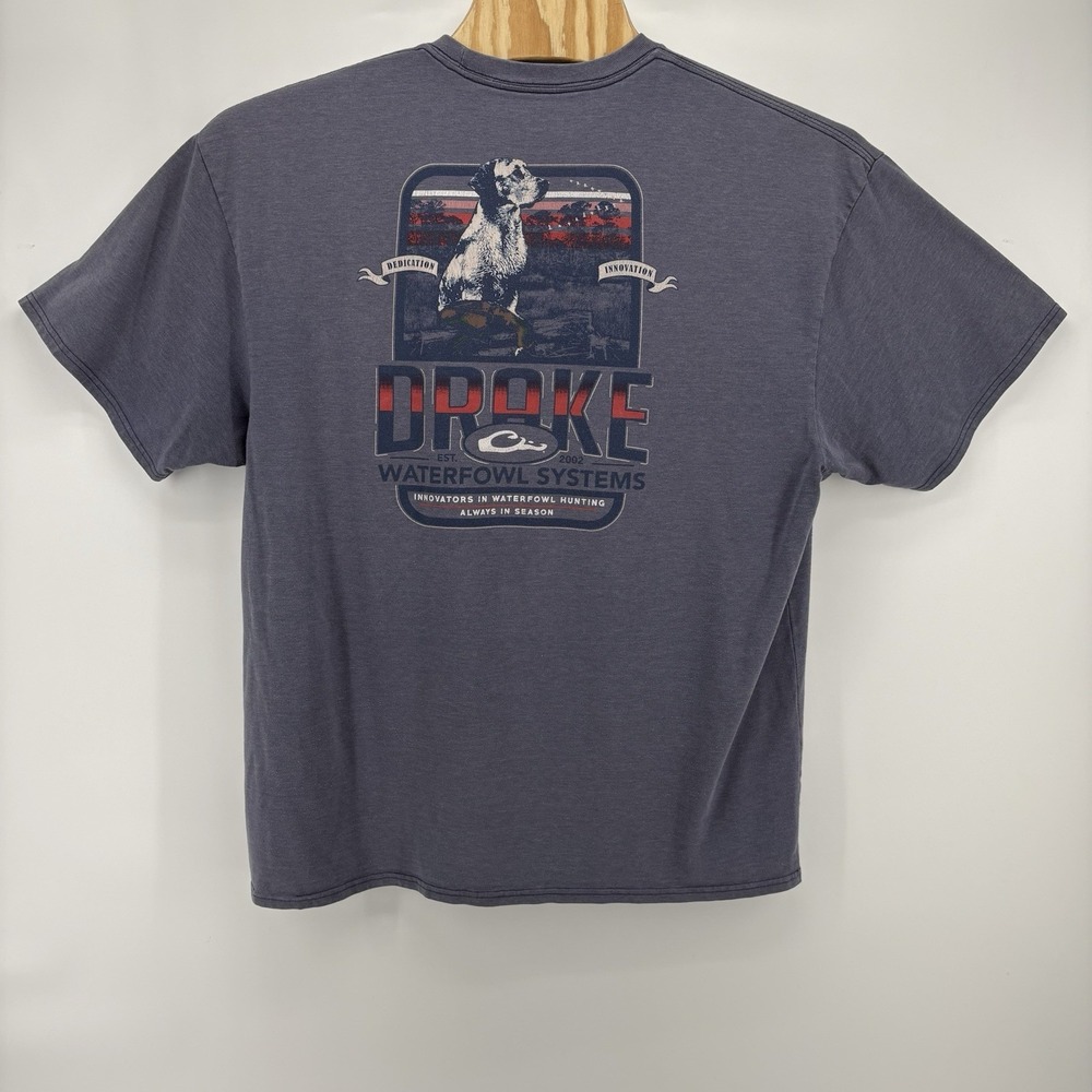 Drake Waterfowl T-Shirt Men's Size 2XL Duck Hunting Lab Retriever‎ Dog